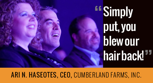 Simply put, you blew our hair back! - Read more CEO reviews of Mark Scharenbroich's keynotes