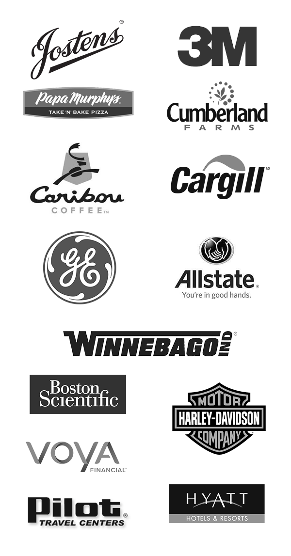 Mark Scharenbroich has spoken for Boston Scientific, Josten's, 3M, Caribou Coffee Co., Cumberland Farms, Cargill, Allstate, Harley-Davidson, Voya Financial, Winnebago, Papa Murphy's, Hyatt Hotels & Resorts