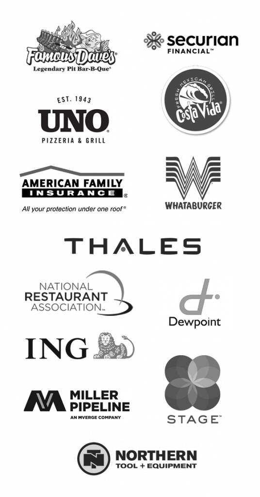 Mark Scharenbroich has spoken for Securian, Famous Dave's Pit BBQ, Stage Stores, Miller Pipeline, UNO Pizzeria & Grill, Costa Vida Fresh Mexican Grill, Whataburger, American Family Insurance, Thales, National Restaurant Association, ING Financial, Dewpoint, Northern Tool + Equipment