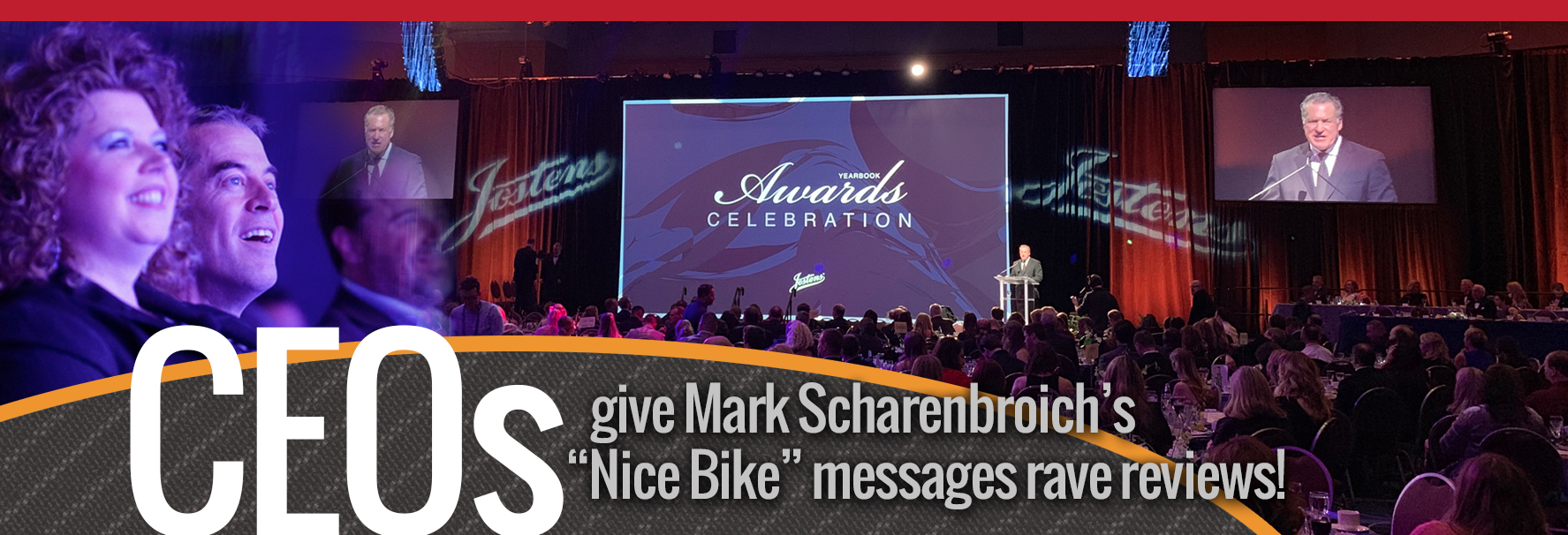 CEOs give Mark Scharenbroich's Nice Bike message rave reviews!